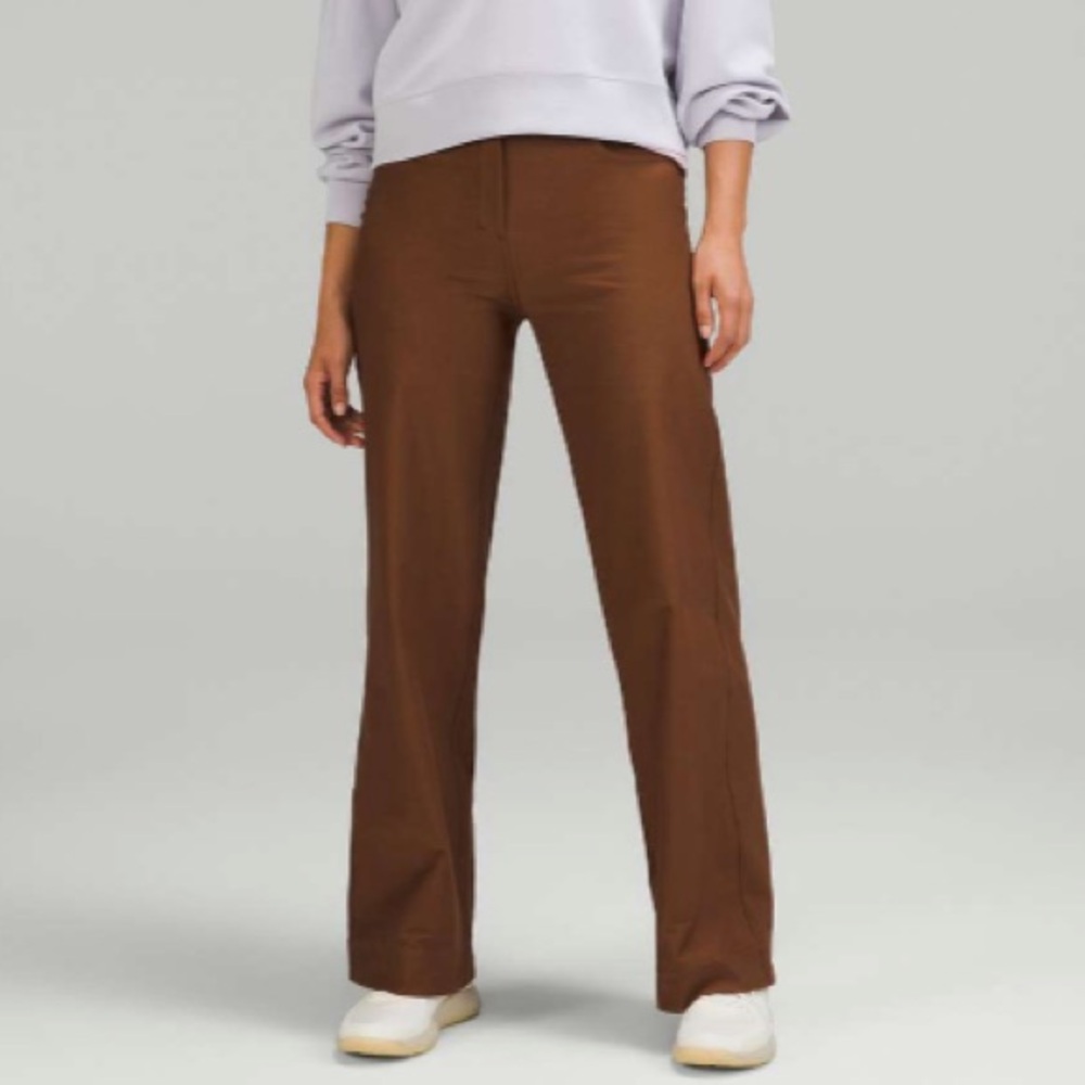 Lululemon City Sleek 5 Pocket Wide-Leg Pant Womens Size 31 Brown